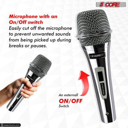 5Core XLR Microphone Dynamic Mic Karaoke Singing Studio Microfono Handheld Mics