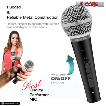 5Core XLR Microphone Dynamic Mic Karaoke Singing Studio Microfono Handheld Mics