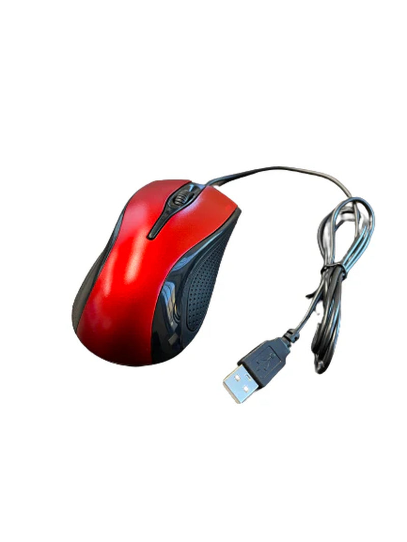 USB 2.0 Optical Wired Scroll Wheel Mouse for PC Laptop Notebook Desktop Red Mice