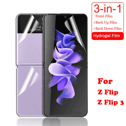 For Samsung Galaxy Z Flip 3 5G Soft Hydrogel Screen Protector Film/Hd Lens Cover