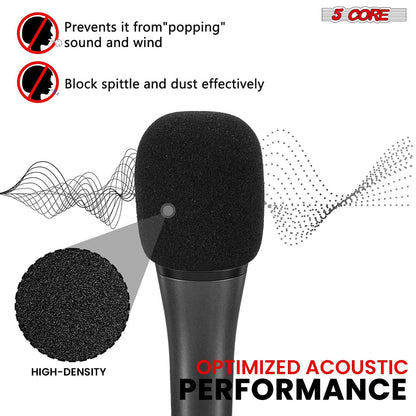 5Core Microphone Cover Soft Foam Mic Windscreen Windproof Sponge for Handheld Mic