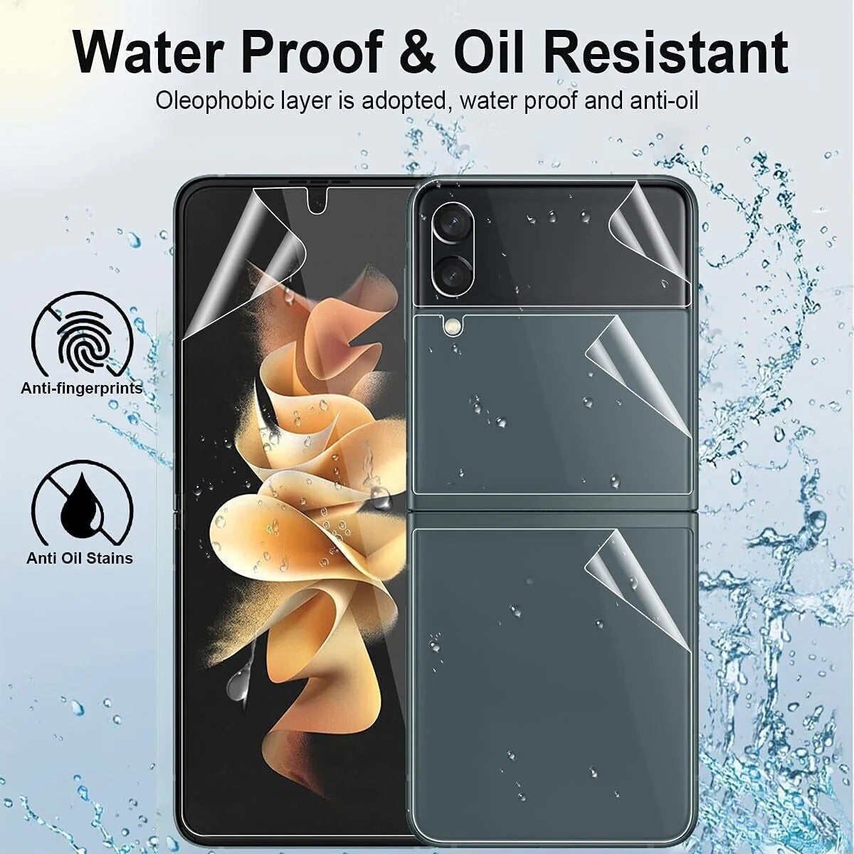 For Samsung Galaxy Z Flip 3 5G Soft Hydrogel Screen Protector Film/Hd Lens Cover