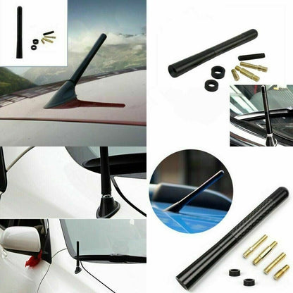 Universal Car Auto Roof Fender Radio FM AM Signal Antenna Aerial Extend Carbon