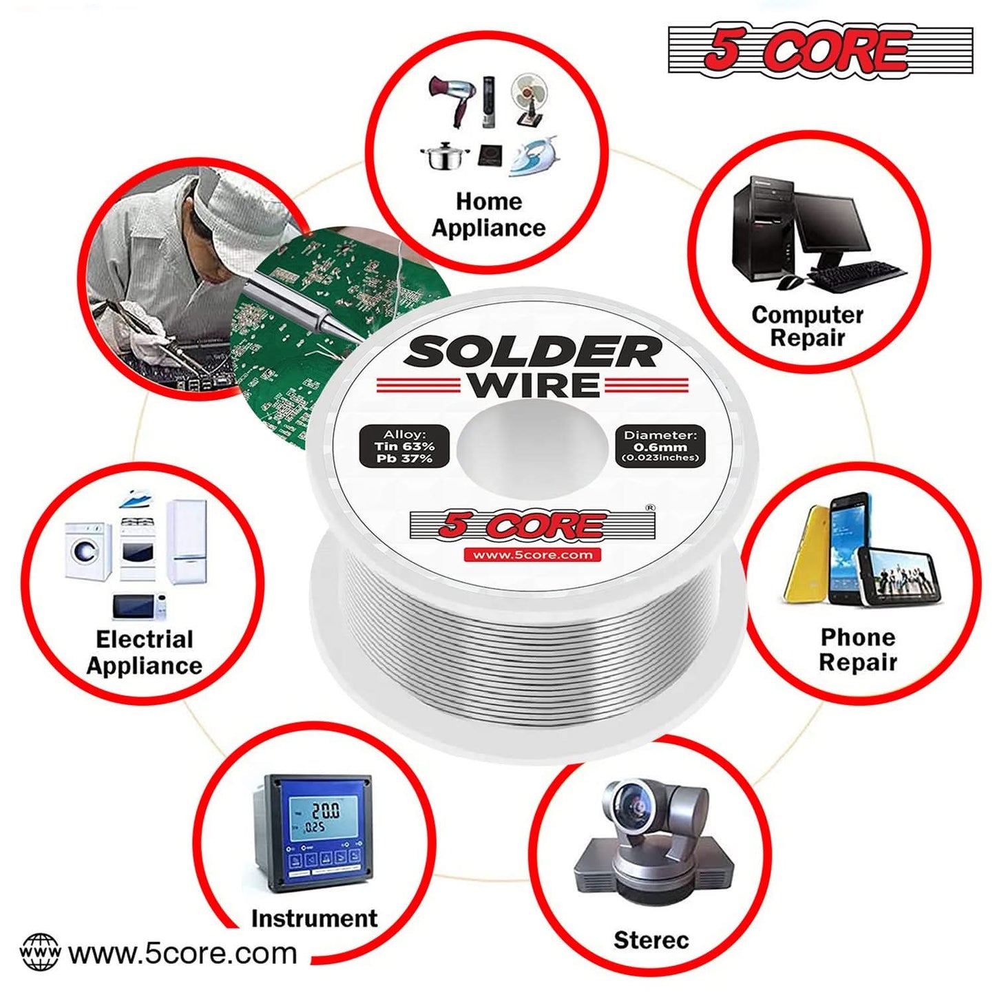 5 Core Solder Wire DIY Tin Lead for Soldering Components