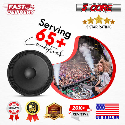 5Core 15 Inch Subwoofer Speaker 2000W Peak 8Ohm Full Range Replacement DJ Woofer