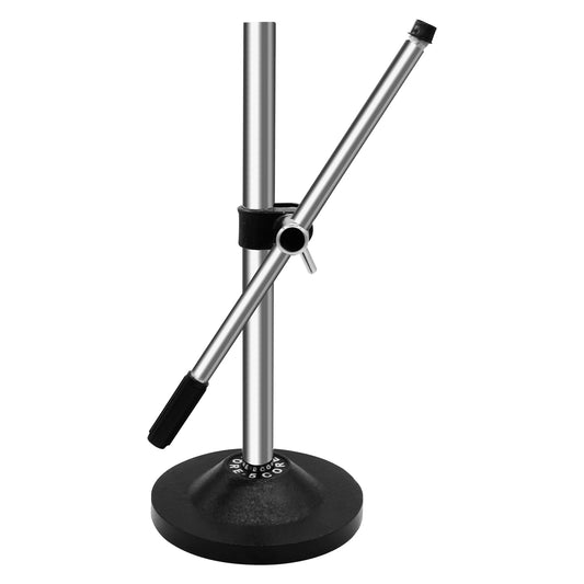 5Core Desktop Mic Stand Universal Desk Microphone Holder Table Top round Base Stands