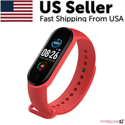 M4 Smart Watch Band Blood Pressure Bracelet Wristband Fitness Tracker Heart Rate