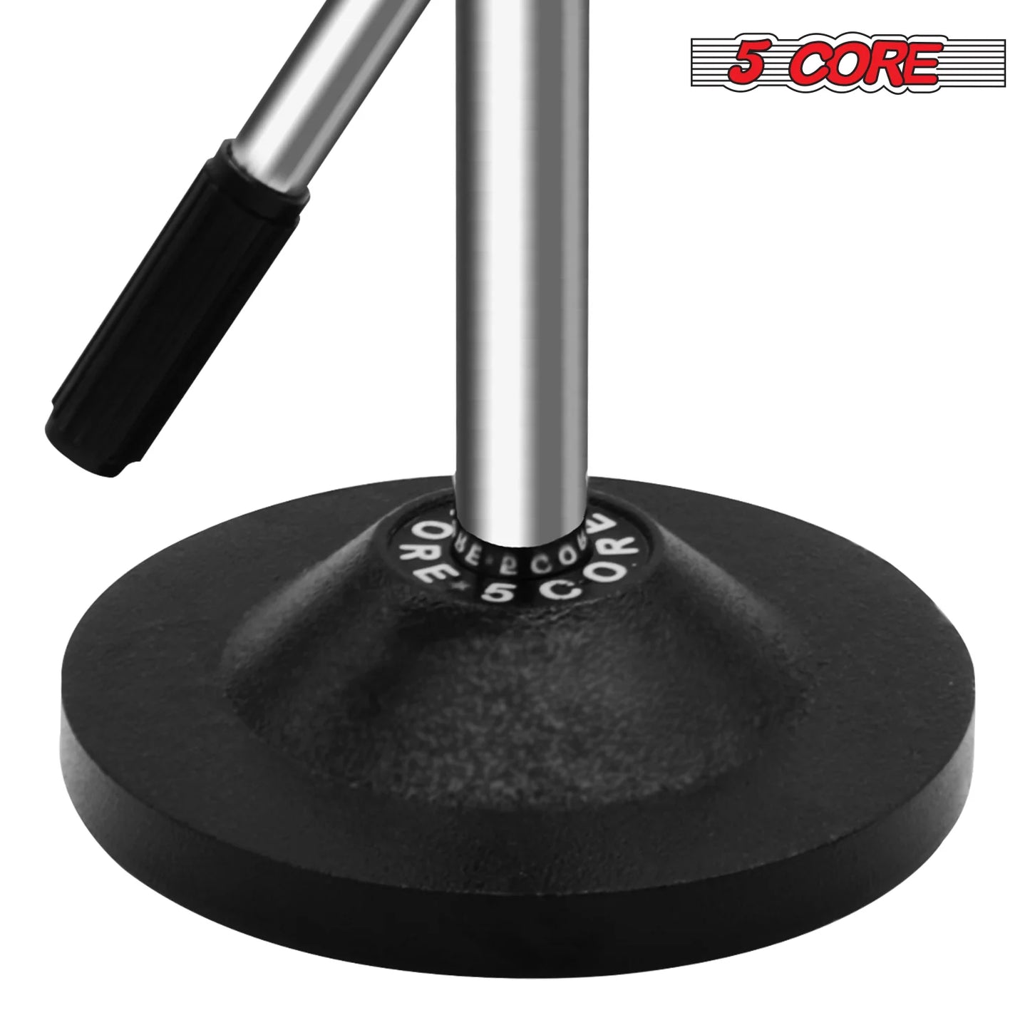 5Core Desktop Mic Stand Universal Desk Microphone Holder Table Top round Base Stands