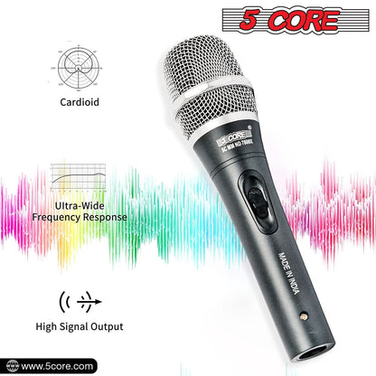 5Core XLR Microphone Dynamic Mic Karaoke Singing Studio Microfono Handheld Mics