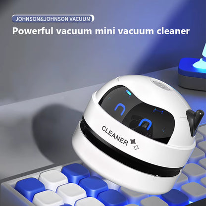 Desk Dust Vacuum with Clean Brush Portable Table Dust Removal Cleaning Brush USB Charging Desktop Cleaner Mini Vacuum Cleaner