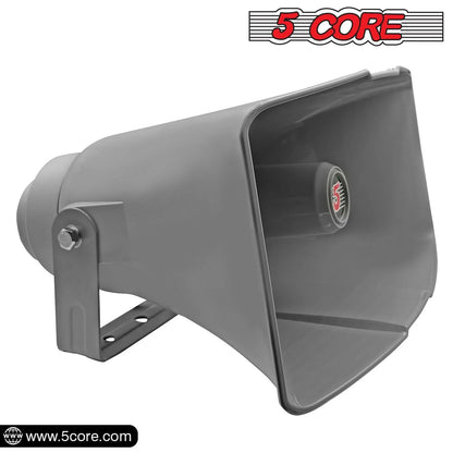 5 Core PA Horn Speaker Outdoor 8X16" Siren Loudspeaker • 40W RMS Loud Megaphone Driver Horn