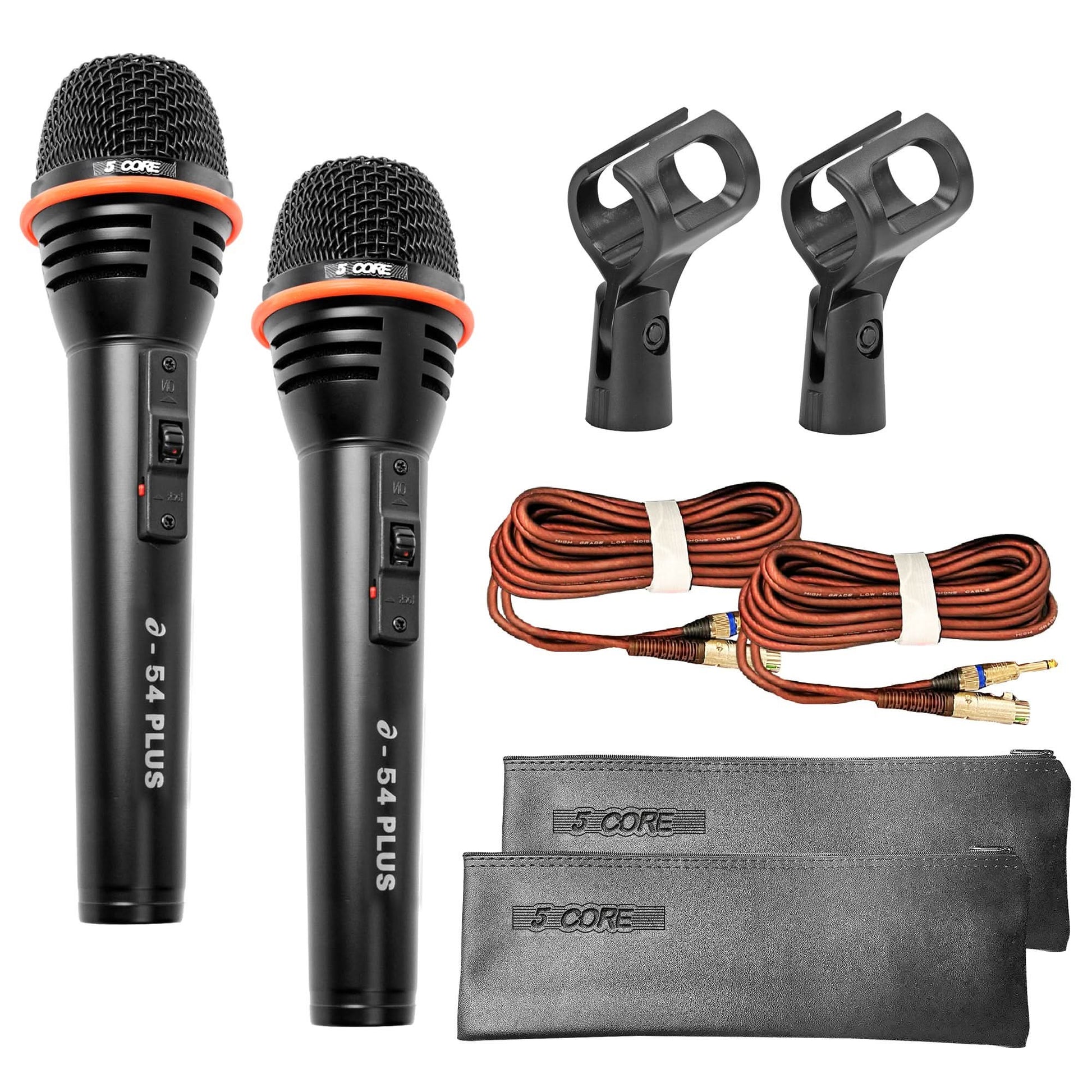 5Core XLR Microphone Dynamic Mic Karaoke Singing Studio Mics Handheld Microfono