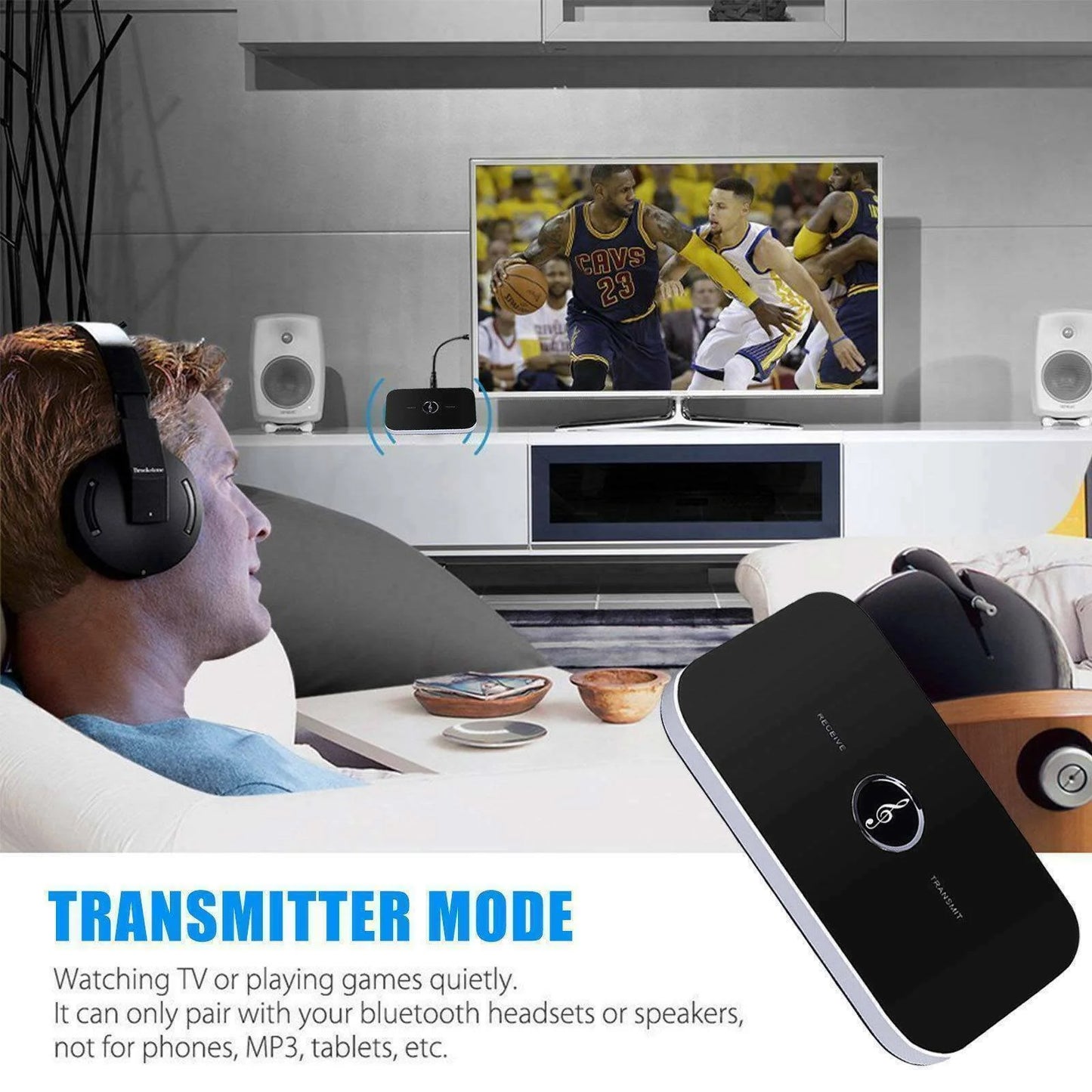 Bluetooth 5.0 Transmitter Receiver 2 in 1 Wireless Audio 3.5Mm Jack Aux Adapter