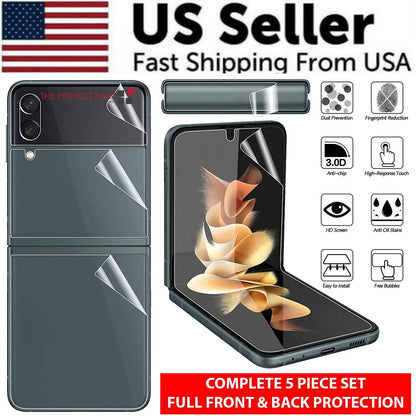 For Samsung Galaxy Z Flip 3 5G Soft Hydrogel Screen Protector Film/Hd Lens Cover