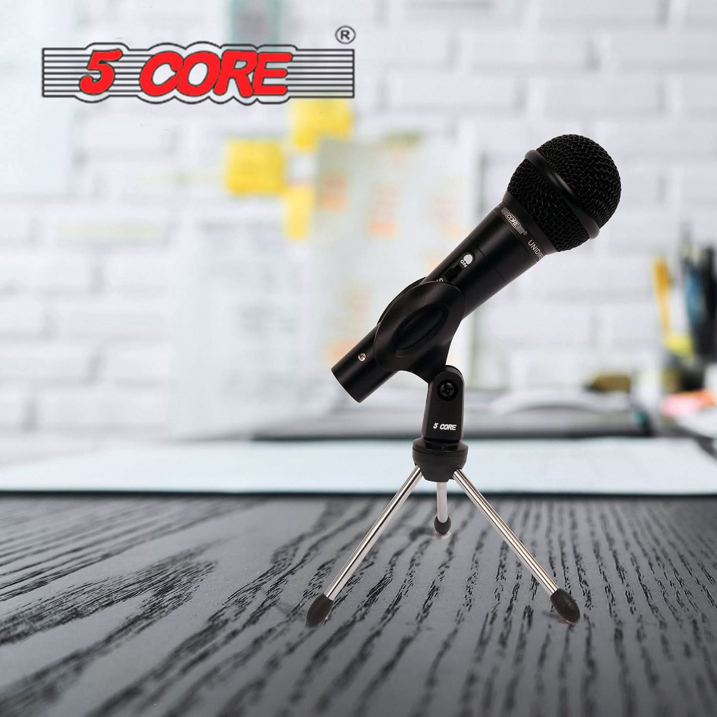 5Core Desktop Mic Stand Universal Desk Microphone Holder Table Top Tripod Stands